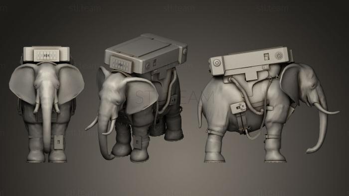 3D модель Слон-астронавт (STL)